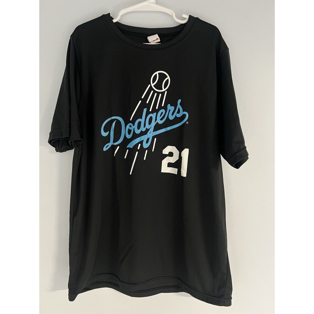 Los Angeles Dodgers Foundation Sunset Run Black Workout Shirt Youth Large Unisex